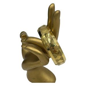 Vintage Etched Solid Brase Bangle Bracelet Made in India